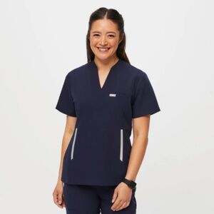 Navy Slim Odesa Scrub Top | Figs
